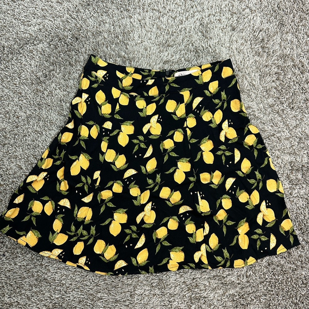 Philosophy Women's Skirt Size 8 Lemons Fit and Flare Skater Zip Up NEW